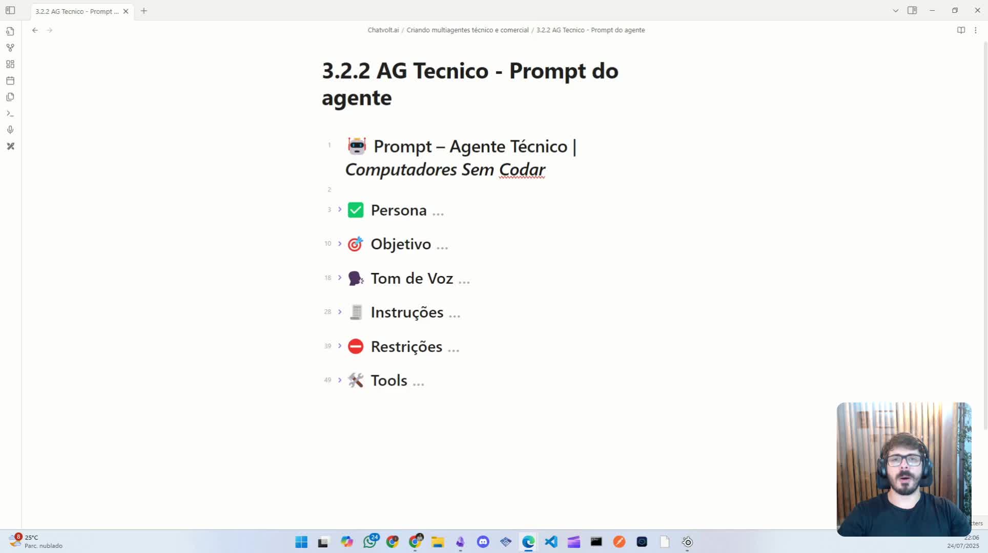 Prompt do agente
