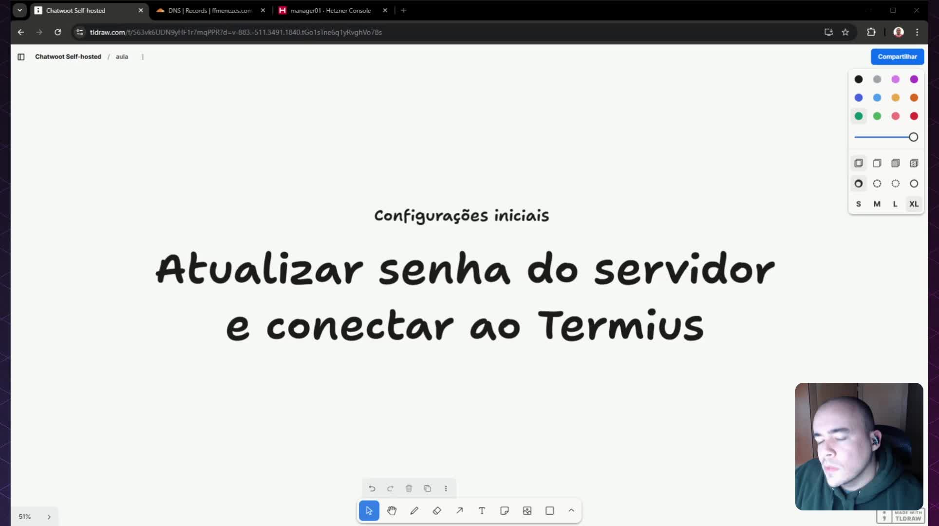 Atualizar senha do servidor e conectar ao Termius