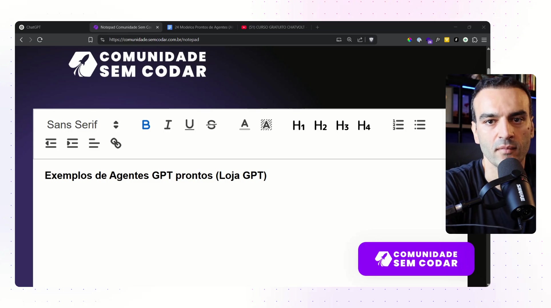 Exemplos de Agentes GPT prontos (Loja GPT)