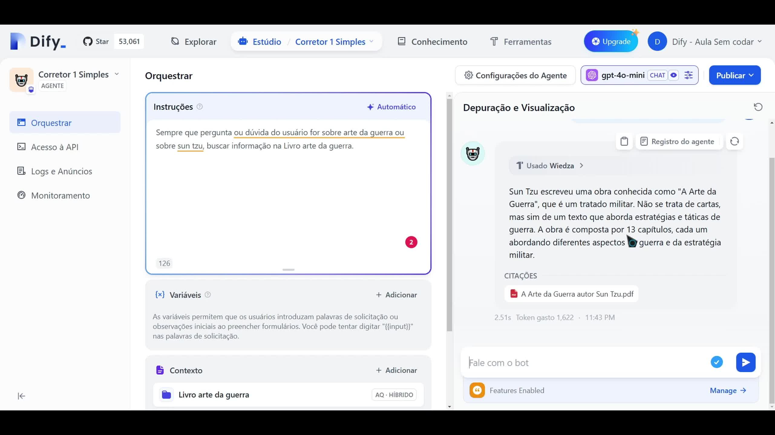 Como inserir um PDF como base de conhecimento