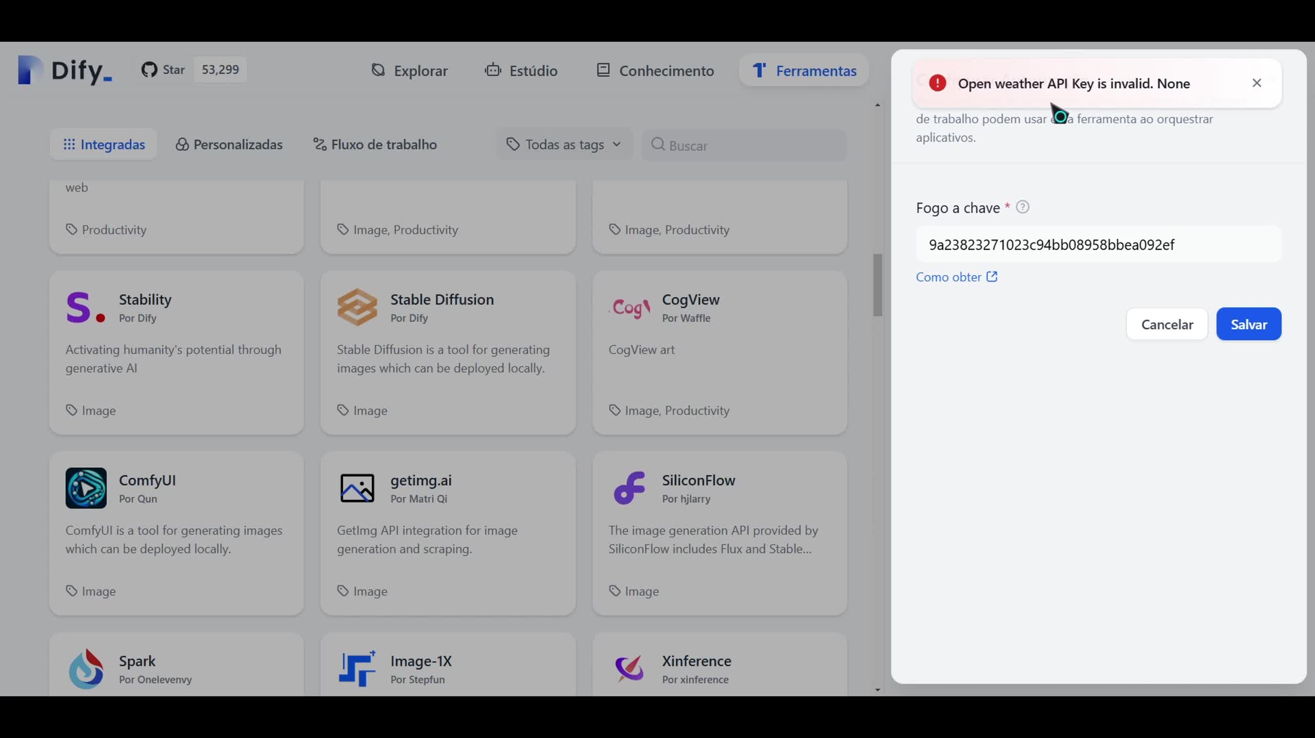 Como adicionar ferramenta nativa do dify (tools)