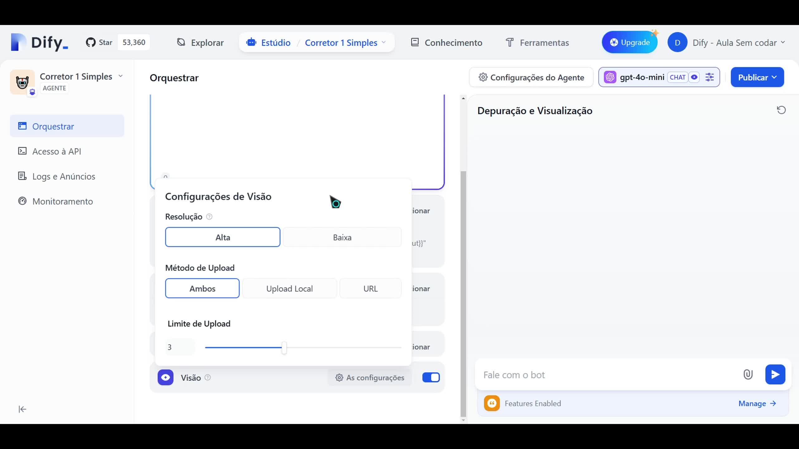 Outros recursos (Vision)