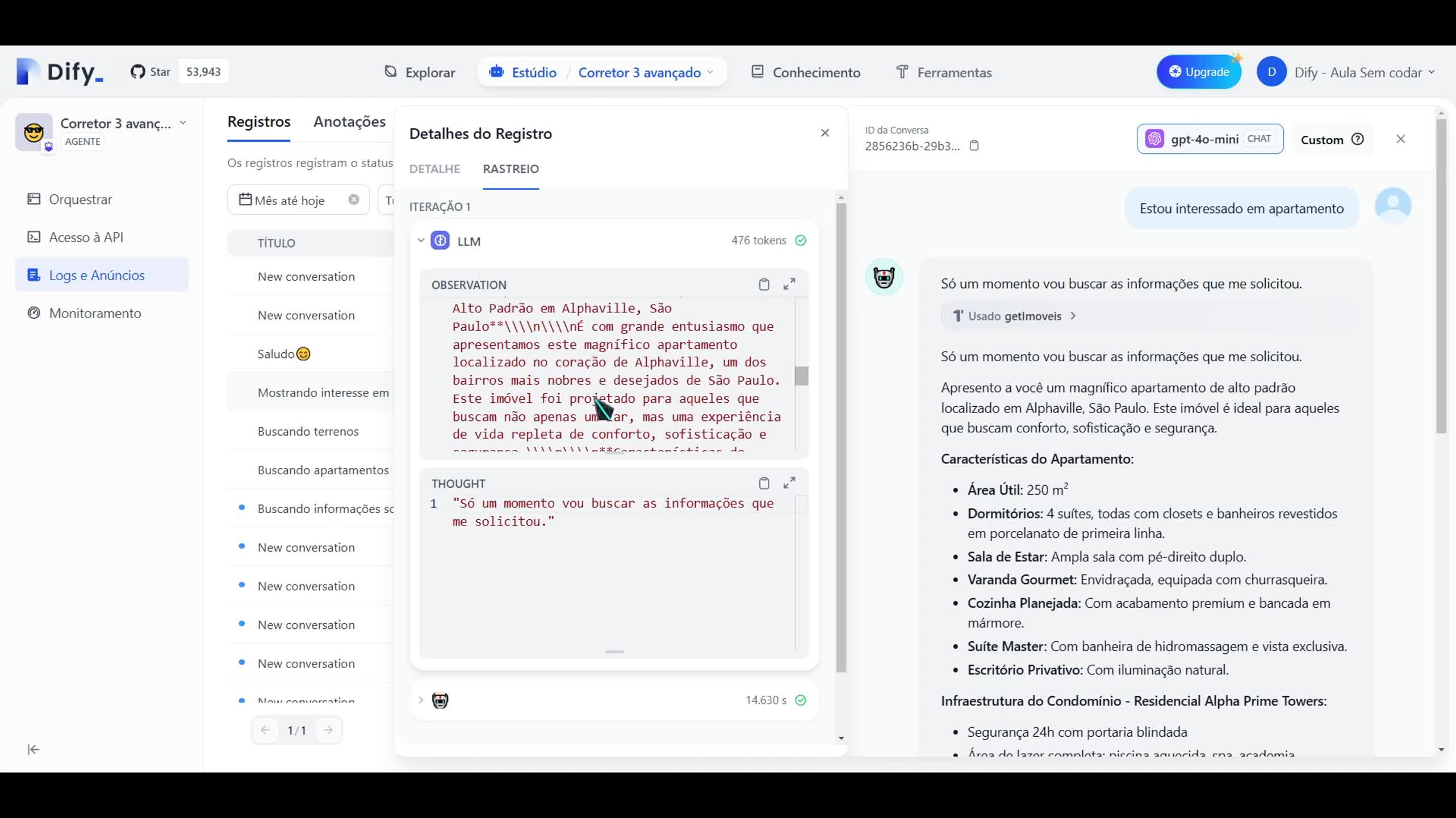 Como visualizar Logs e ferramenta de Notas.