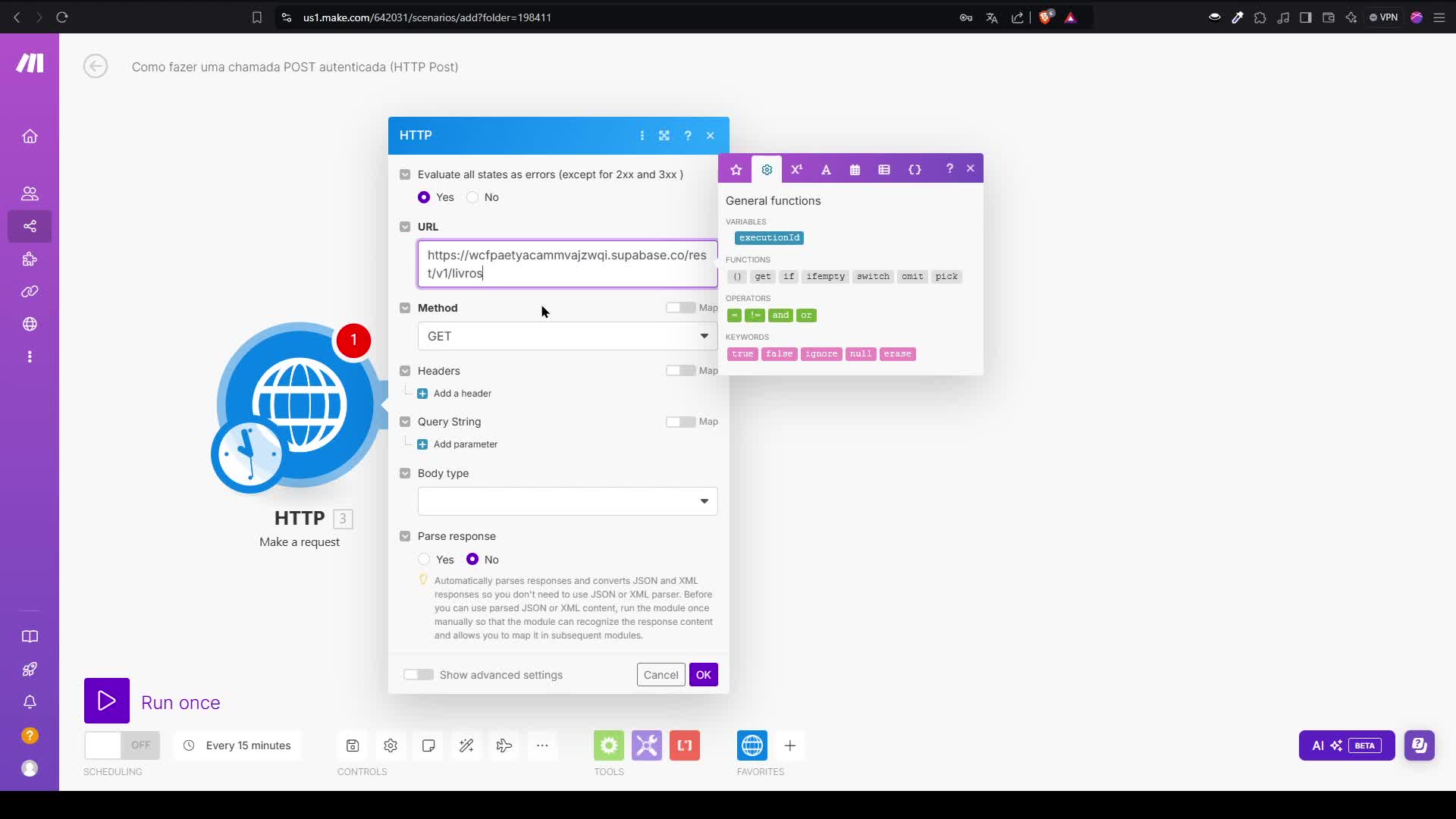 Como fazer uma chamada POST autenticada (HTTP Post)