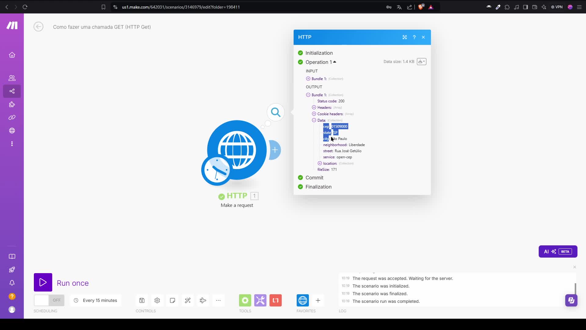 Como fazer uma chamada GET (HTTP Get)