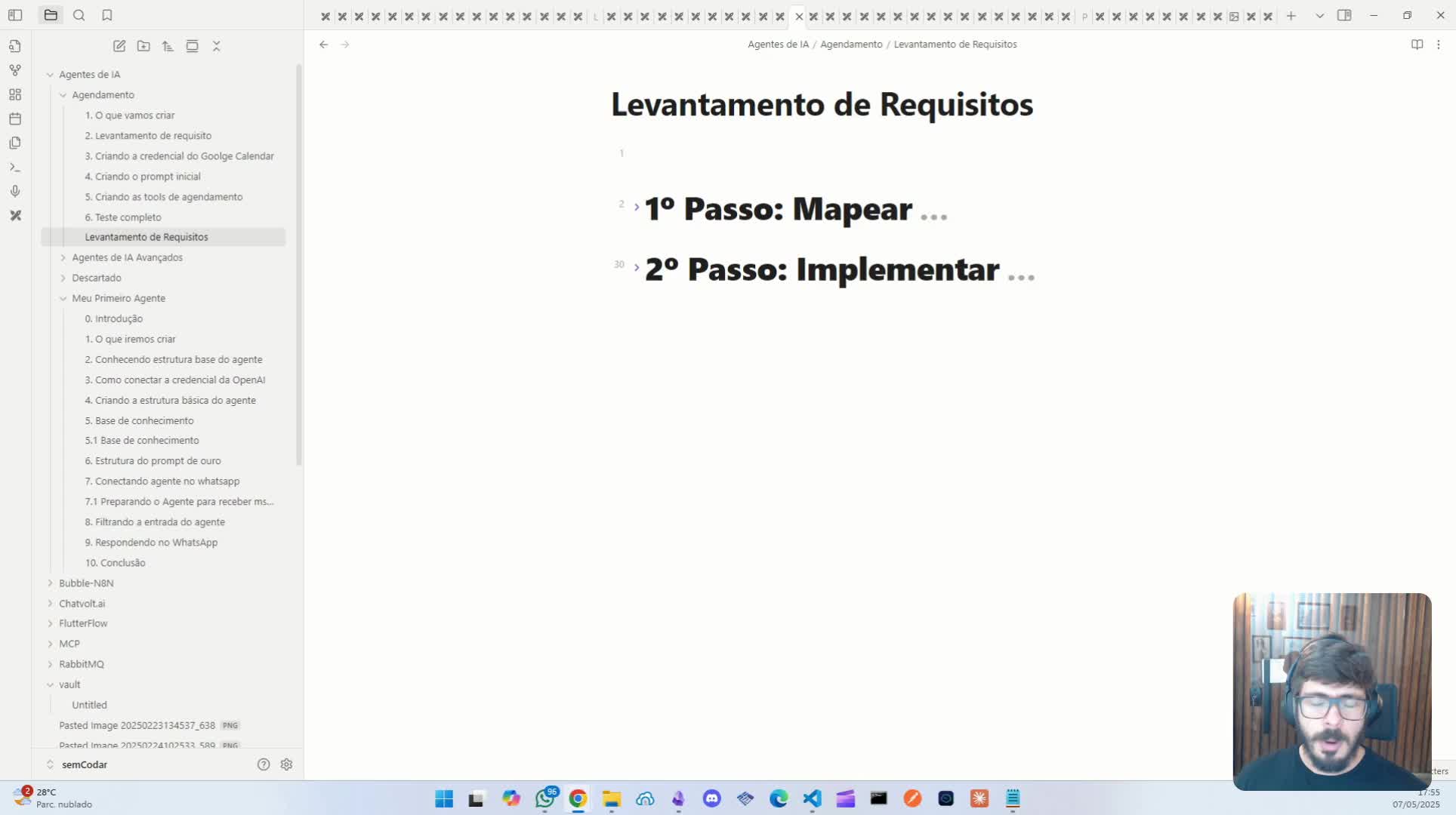 Levantando requisitos para criar o agente de Agendamentos