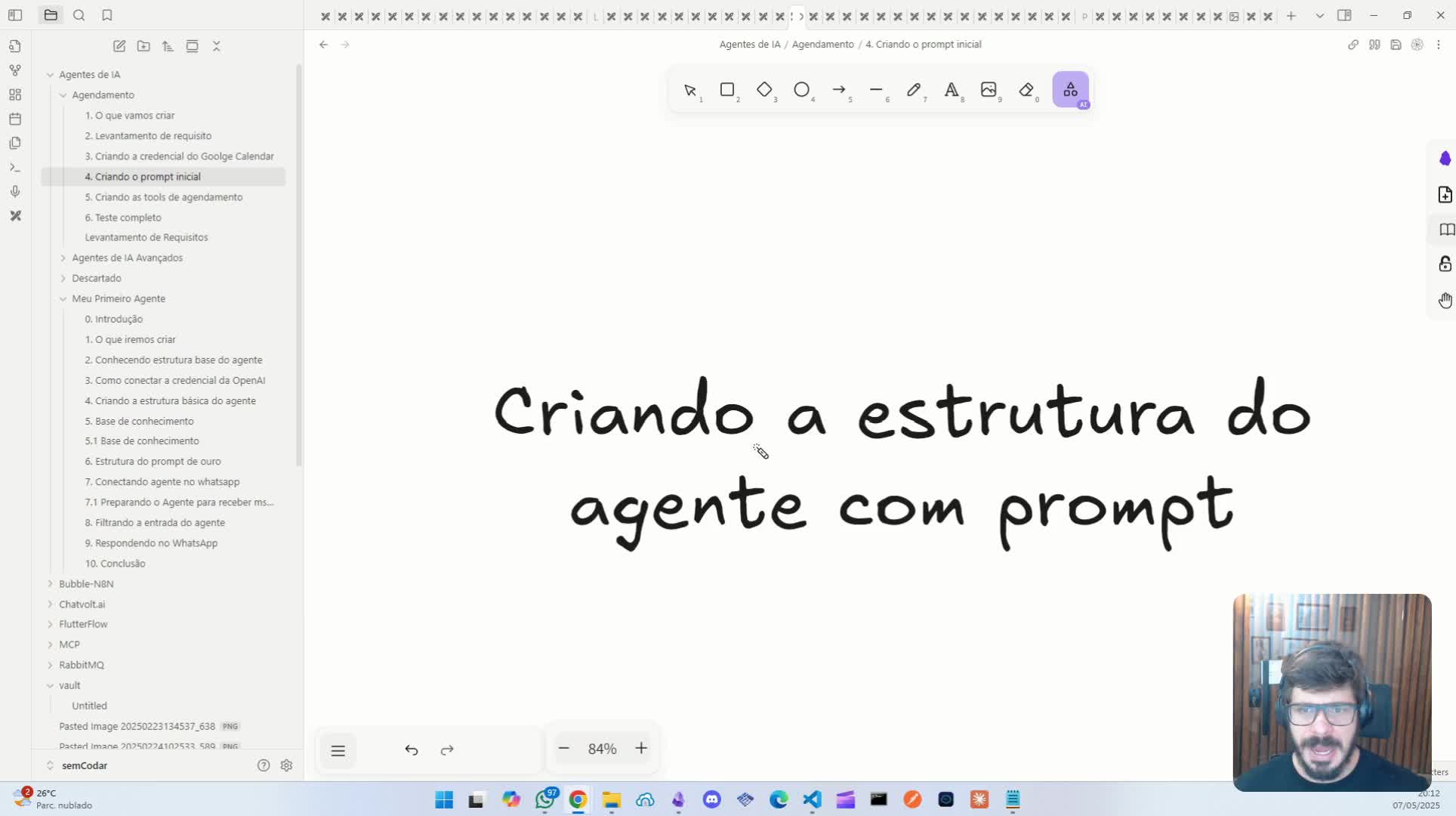 Criando prompt e estrutura do agente no N8N