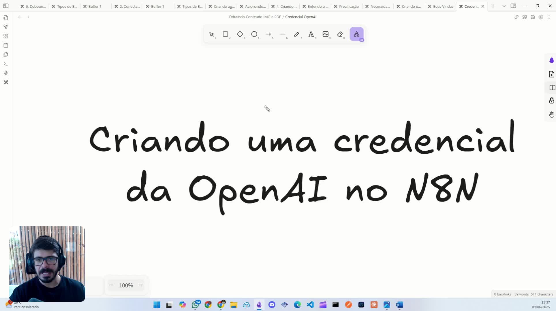 Criando uma credencial da OpenAI