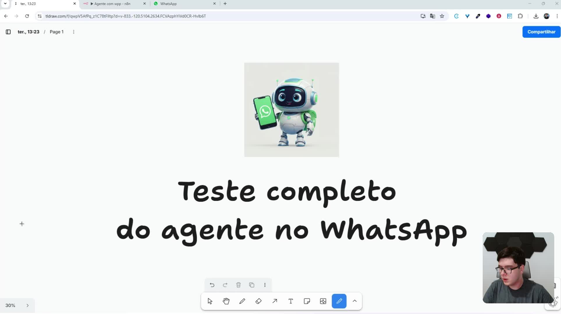 Teste completo do nosso agente no WhatsApp