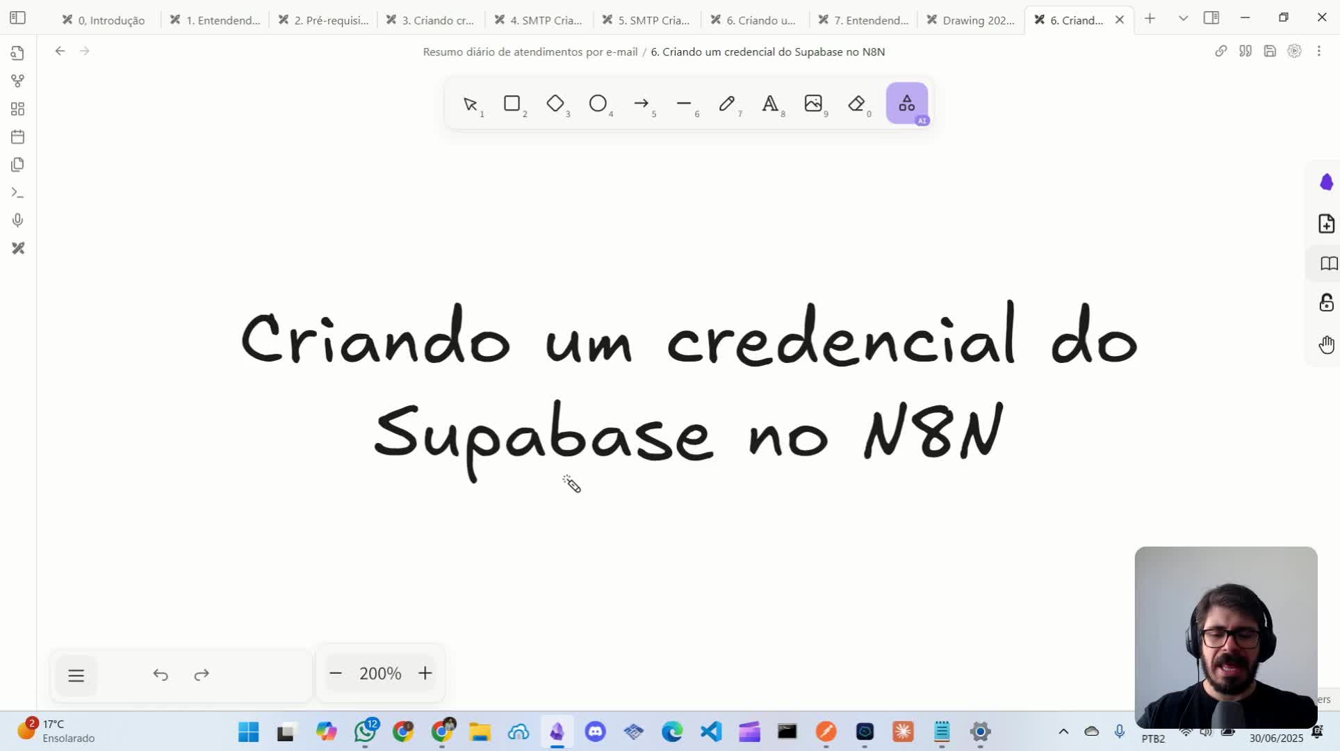 Supabase: Criando a credencial	