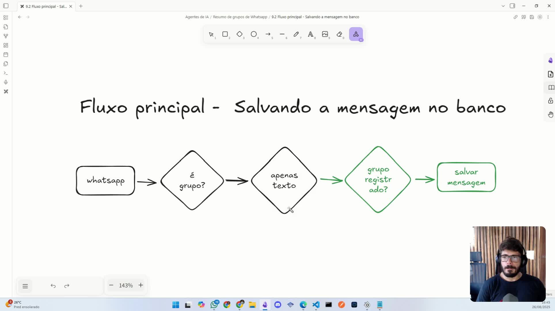 Salvando a mensagem no banco