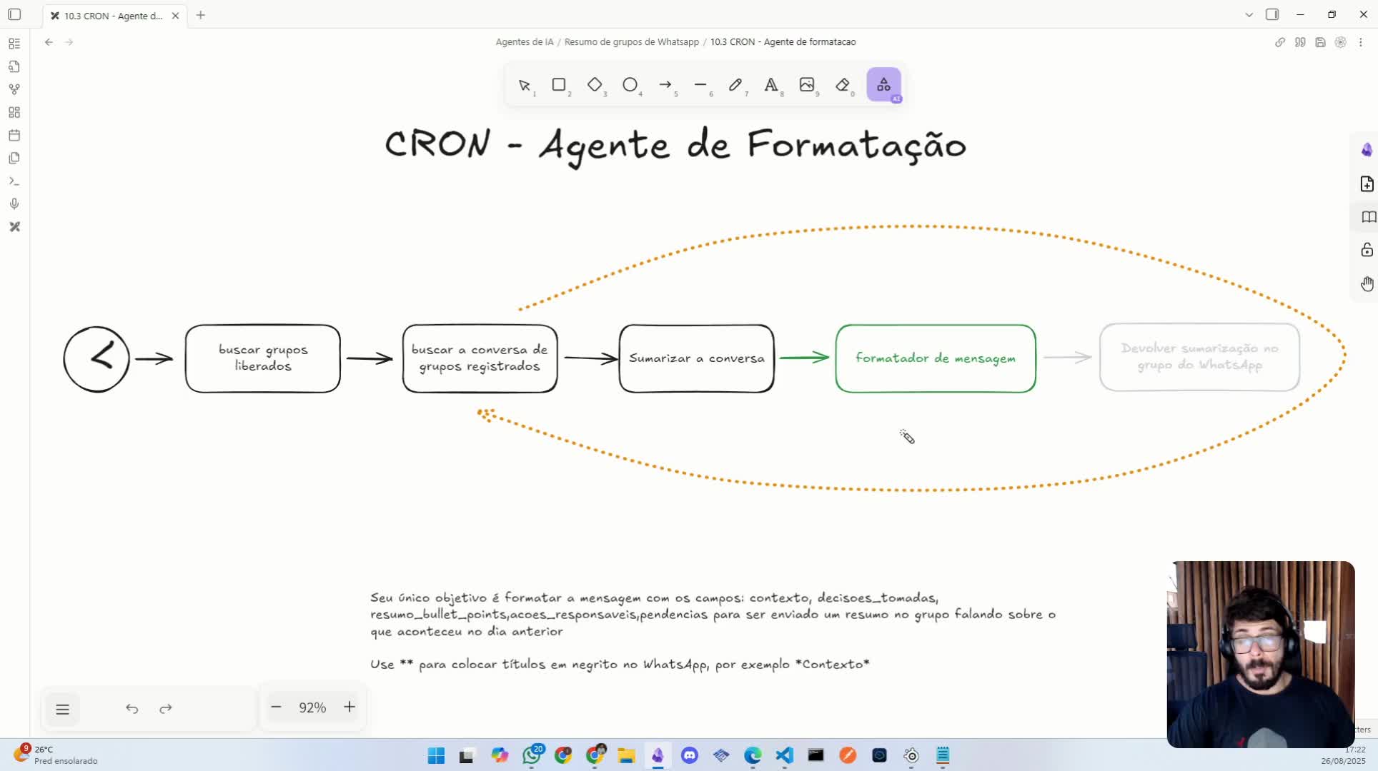 Cron: Agente de formatação