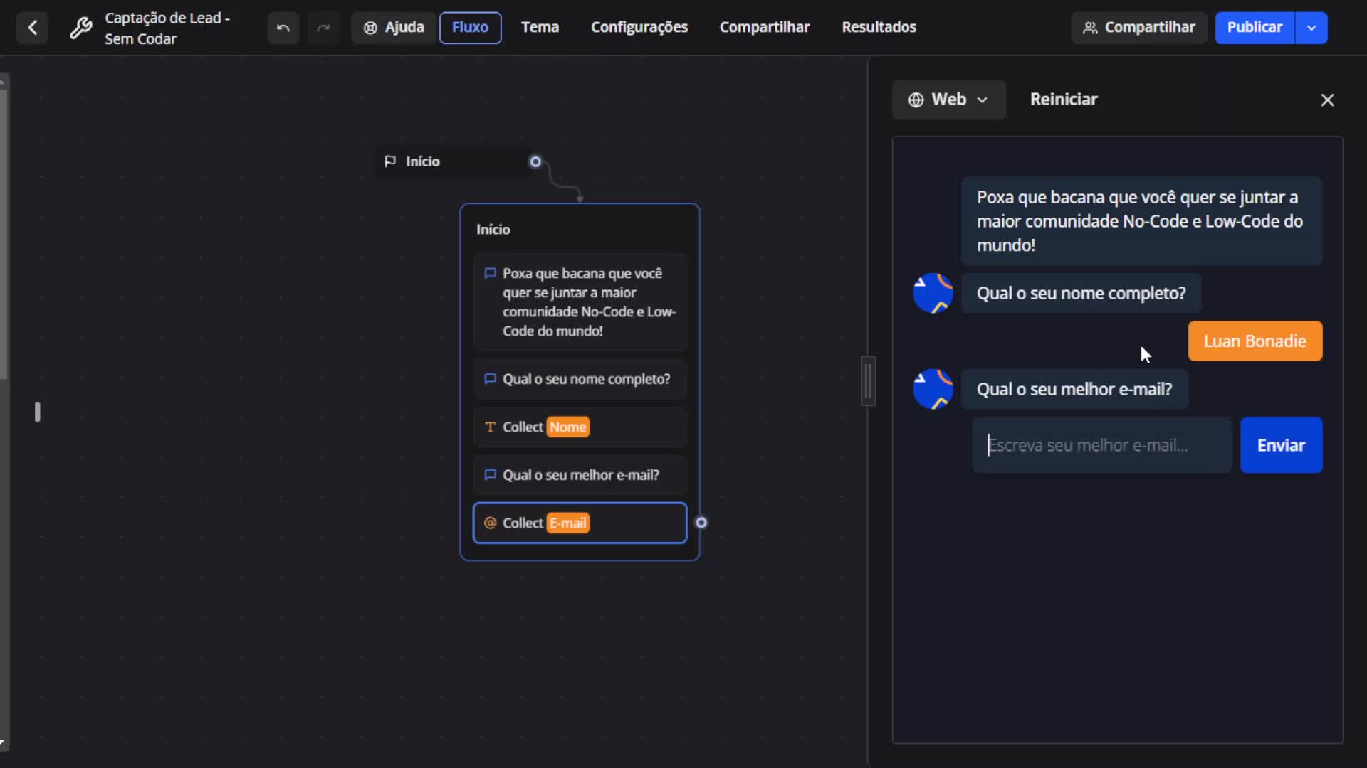 Como solicitar informações com valida����o
