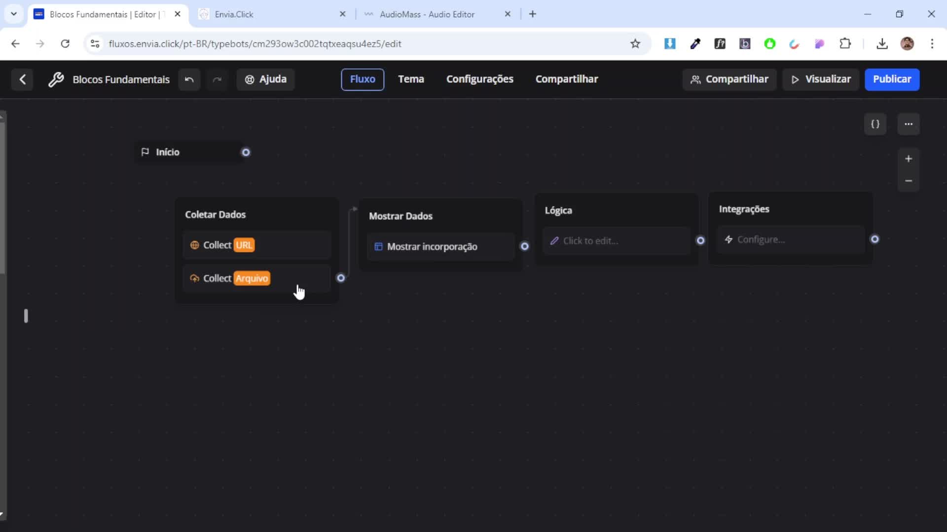 Inputs para coletar informações
