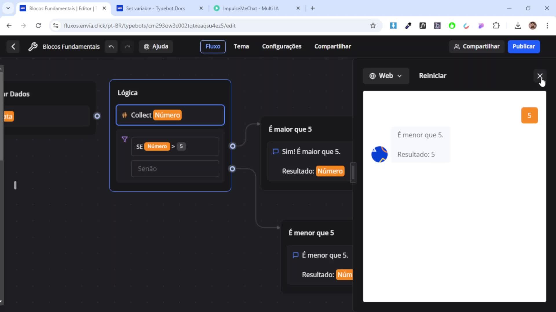 Blocos Condicional (IF) e Salto (Jump)