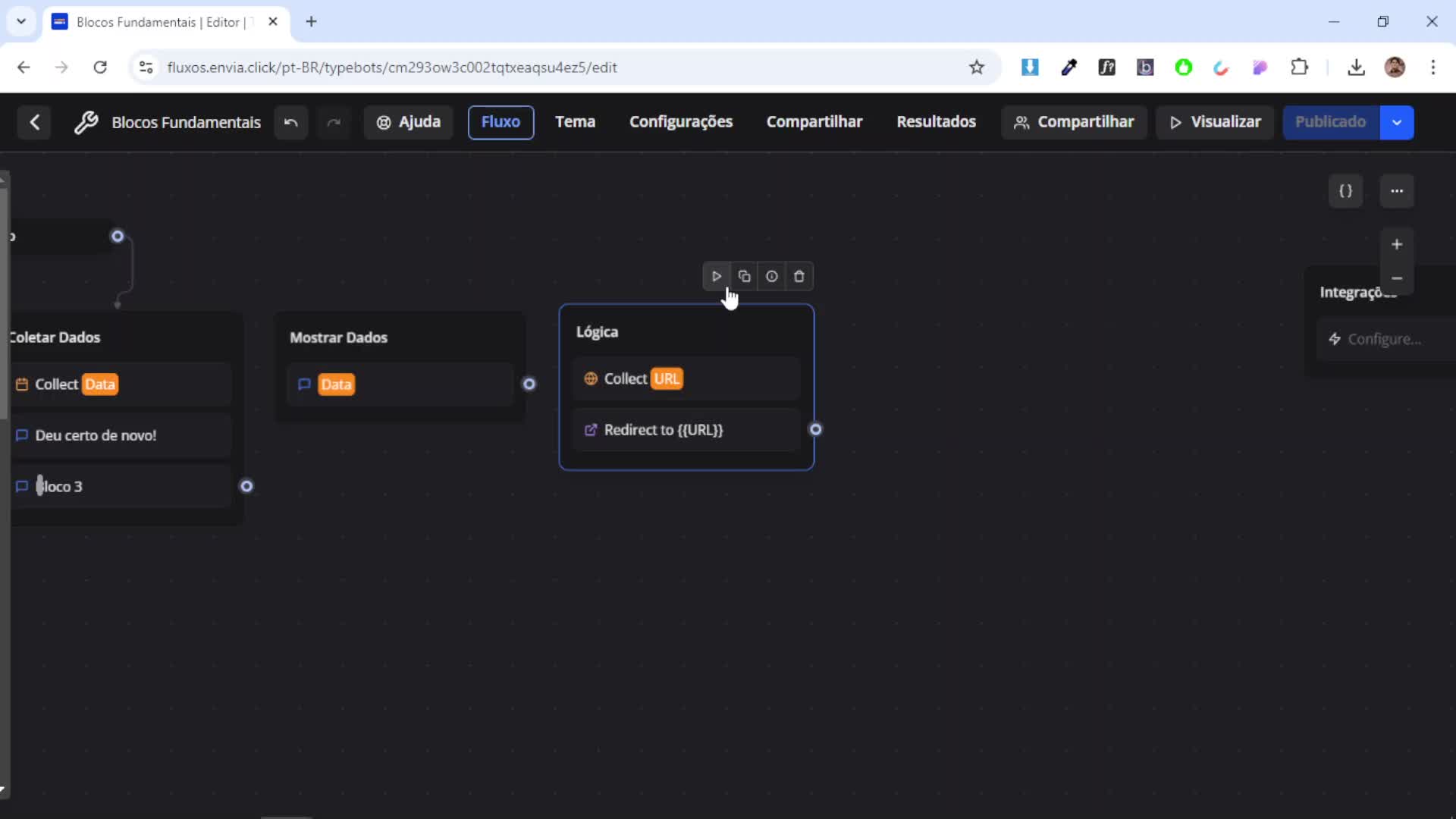 Redirecionar e Typebot